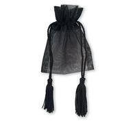 Club Green Organza Sacchetto con Nappa, Nero, 70 x 110 mm, Confezione da 10