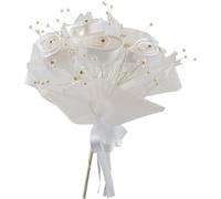Club Green satin rose Pearl bouquet, avorio