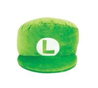 TOMY T12962 Mocchi Green Luigi Hat Plush 40 cm, Nintendo & Mario Merchandise Bed