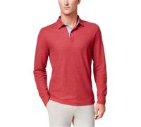 Club Room Uomo Ls Performance Polo, Rosso , Piccolo