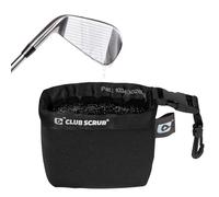 Club Scrub Borsa per la pulizia di mazze da golf e palline da golf, fodera impermeabile con tecnologia Clean Face, esterno in neoprene perfettamente asciutto, clip staccabile, lavabile in lavatrice,