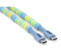 Club3D 2m Blue Beaded USB Type-C to USB Type-C Cable blue/green