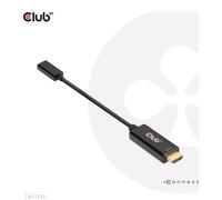 Club3D cavo HDMI tipo A a USB tipo-C 0,22 m Nero Risoluzione 4K