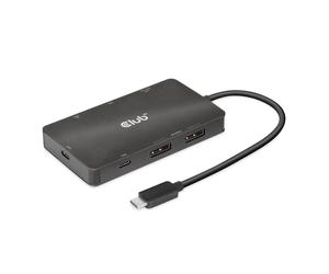 Club3D CSV-1598 USB Gen2 Type-C to Dual DisplayPort 4k60Hz 7-in-1 Portable Dock