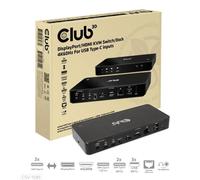 CLUB3D DisplayPort/HDMI KVM Switch/Dock 4K60Hz For USB Type-C inputs (Club3D KVM