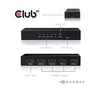 CLUB3D HDMI™ 4K@60Hz UHD Splitter AC Power 4 ports