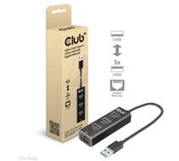 Docking station Club-3D USB-A 3.2 3 porte Gigabit Ethernet