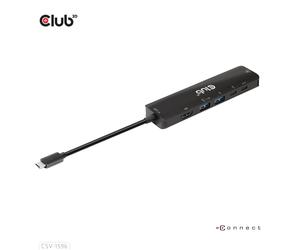 CLUB3D HUB USB GEN1 TYPE-C 6-in-1 HDMI 8K30Hz-4K120Hz 2xUSB TYPE-A RJ45 2xUSB TYPE-C DATA E P - Nouvo