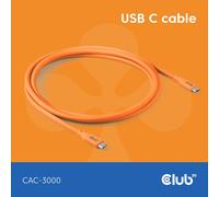 CLUB3D Kabel / Adapter cavo USB USB4 Gen 2x2 2 m USB C Arancione