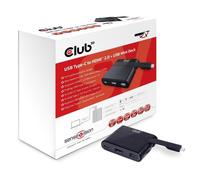 Club3D Mini Dock USB Type-C to HDMI2.0/USB2.0/Type-C Nero