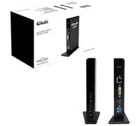 CLUB3D - SenseVision USB 3.0 Dual Display Docking Station, Cavo, USB 3.0, USB A, 10, 100, 1000 Mbit / s, Nero, Activity, Operation