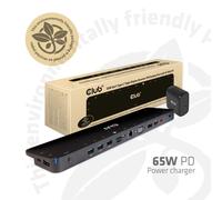 CLUB3D Stazione Dock Universale USB Gen1 Tipo-C Triple Display PD 65 Wat Nero