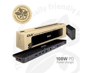 CLUB3D USB TYPE C 3.2 GEN 1 TRIPLE DISPLAY DYNAMIC PD CHARGING 100W