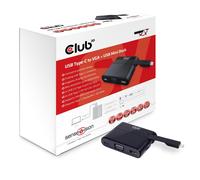 CLUB3D USB Type C to VGA + USB 3.0 + USB Type C Charging Mini Dock NEW