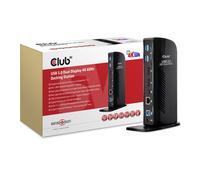 CLUB3D USB3.2 Gen1 Type A or C Dual Display 4K60Hz Docking Station DisplayLink®