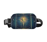 Clubs Tarot elegante marsupio a tracolla per donne e uomini, mini borsa a tracolla accessorio da viaggio con tracolla regolabile per viaggi, vacanze, corsa, tarocchi club, 1 size