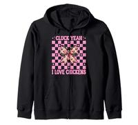 Cluck Yeah I Love Chickens Funny Chicken Farm Chicken Girl Felpa con Cappuccio