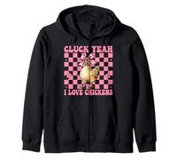 Cluck Yeah I Love Chickens Funny Chicken Farm Chicken Girl Felpa con Cappuccio