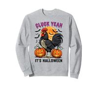 Cluck Yeah It's Halloween Rooster Moon Felpa
