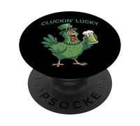 Cluckin' Lucky St. Patricks Day Green Beer Gallo PopSockets PopGrip Adesivo