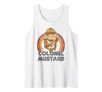Clue Colonel Mustard Distressed Style Art Canotta