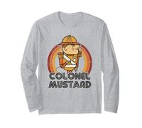 Clue Colonel Mustard Distressed Style Art Maglia a Manica