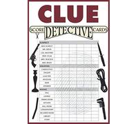 Clue Detective Score Cards: 125 Score Sheets for Clue Board Game, Replacement Pads, Refill Sheet, size 6 x 9 inch