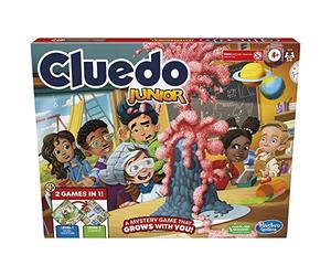Clue Junior Game, Gameboard su 2 lati, 2 giochi in 1, gioco di mistero di indizi per bambini più piccoli, giochi da tavolo per bambini, giochi junior