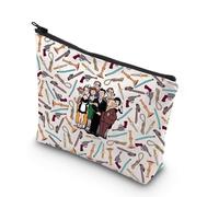 Clue Movie Makeup Bag Indizio Film Regali Indizio Arma Regalo Bianco & Pavone & Scarlatto & Verde & Senape Borsa con Cerniera, Abito Verde Regno Unito