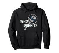 Clue Who Dunnit? Searching Clues Distressed Style Art Felpa con Cappuccio