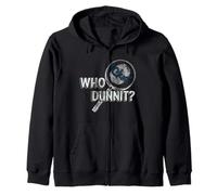 Clue Who Dunnit? Searching Clues Distressed Style Art Felpa con Cappuccio