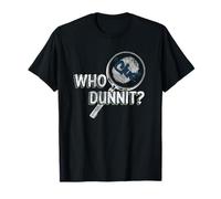 Clue Who Dunnit? Searching Clues Distressed Style Art Maglietta