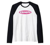 Clueless Rosa Bianco Classico Film Logo Maglia con Maniche Raglan
