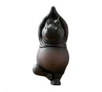 Clumsy Yoga Master Ippopotamo, The Adorably Imperfect Yogi, statua decorativa in resina per meditazione, ippopotamo yoga, decorazione per giardino, casa, patio, terrazza, portico, cortile, decorazione