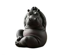 Clumsy Yoga Master Ippopotamo, The Adorably Imperfect Yogi, statua decorativa in resina per meditazione, ippopotamo yoga, decorazione per giardino, casa, patio, terrazza, portico, cortile, decorazione