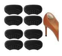 Clundoo 4 Paia di Cuscinetti per Scarpe Troppo Grandi, Autoadesivi per Scarpe per Donne e Uomini, Antiscivolo per Tallone Solette, Forte Adesivo sul Tallone (Nero)