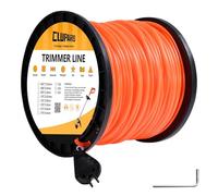 Cluparis . Filo decespugliatore rotondo da 1,4 kg x 308 m, a ciambella, in nylon resistente alla rottura (arancione, con taglierino)