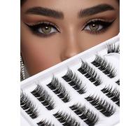 Cluster Cat Eye - Extension per capelli semi-naturali, soffici, sottili, 3D, curvatura a C, volume 3/4, S, 7 paia