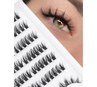 Cluster Cat Eye - Extension per capelli semi-naturali, soffici, sottili, 3D, curvatura a C, volume 3/4, S, 7 paia