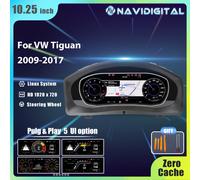 Cluster cruscotto digitale LCD da 10.25 ''per Volkswagen Tiguan 2009 10 11 12 13 14 15 16 17 anni pannello strumenti radio Black