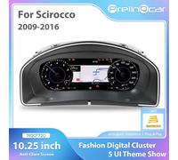Cluster cruscotto digitale LCD da 10,25 '' per VW Scirocco 2009-2016 anni Ntg4.5 pannello strumenti radio automatico cabina di pilotaggio