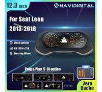 Cluster cruscotto digitale LCD da 12,3 '' per VW Seat Leon 2013-2018 anni Supporto pannello strumenti radio HDMI Carplay Seat Leon