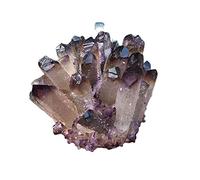 Cluster di cristallo naturale Campione marrone e viola Quarzo viola ReikiStone Ra Crystal Home Decor decorazione della stanza (Size : 400-500g)