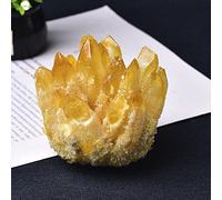 Cluster di cristallo naturale Quarzo giallo verde Ra Crystal Point Specimen Decorazioni for la casa di pietra, verde militare, 550-600g decorazioni per la casa (Color : Army Green, Size : 500-550)