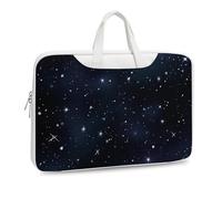 Cluster of Stars in Night Sky Borsa a tracolla in pelle stampata per uomo donna borsa da viaggio Business Office Hangbag Laptop Pack Crossbody, Stile bianco, 42x30.5cm