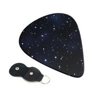 Cluster Of Stars In Night Sky, confezione da 6 plettri per chitarra con supporto, plettri per chitarra personalizzati, antiscivolo, portatili, per ukulele, basso, 0,46 mm, per amanti della chitarra