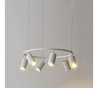Cluster Pendant Lighting Round Chandelier Ceiling Spot Light, Adjustable Ring Suspended Spotlights GU10 Hanging Chandeliers for Dining Living Room Restaurant