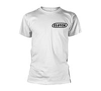 CLUTCH - CLASSIC LOGO (BLACK/WHITE) WHITE T-Shirt Medium