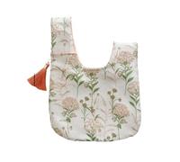 Clutch per borse uncinetto Mini borsa da polso portatile con nodo nappa Borsa donna for la spesa Top a mano semplice for chiave del telefono Borsa da polso portatile a maglia per il viaggio(Pink)