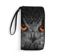 Clutch Piccolo Borsa The Evil Eyes Owl Bubo Bubo Pu Portamonete Elegante Portafoglio Borsa Multiuso Pochette Per Ragazze, Donna, Insegnante
